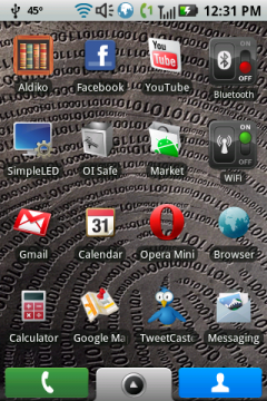 i1 Home Screen